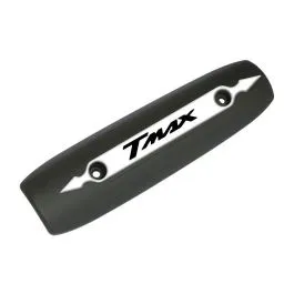 BRIXIAMOTO PROTECTION CHALEUR ECHAPPEMENT NOIR T-MAX 500 530 2007-2016 LOGO 3D BLANC NOIR 3 BRIXIAMOTO PROTECTION CHALEUR ECHAPPEMENT NOIR T-MAX 500 530 2007-2016 LOGO 3D BLANC NOIR