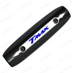 BRIXIAMOTO PROTECTION CHALEUR SILENCIEUX CARBON T-MAX 500 530 2007-2016 LOGO 3D BLANC BLEU