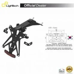SUPPORT PLAQUE IMMATRICULATION LIGHTECH KTARAP107B2