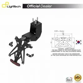 SUPPORT PLAQUE IMMATRICULATION LIGHTECH KTARAP108B2 3 SUPPORT PLAQUE IMMATRICULATION LIGHTECH KTARAP108B2