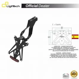 SUPPORT PLAQUE IMMATRICULATION LIGHTECH KTARDU104A3 3 SUPPORT PLAQUE IMMATRICULATION LIGHTECH KTARDU104A3
