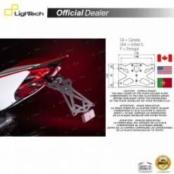 SUPPORT PLAQUE IMMATRICULATION LIGHTECH KTARDU109B1