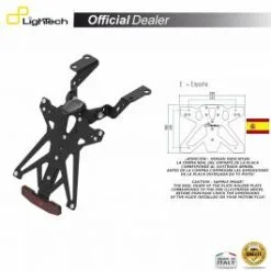 SUPPORT PLAQUE IMMATRICULATION LIGHTECH KTARGU101A3