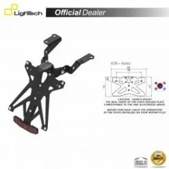 SUPPORT PLAQUE IMMATRICULATION LIGHTECH KTARGU101B2