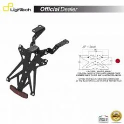 SUPPORT PLAQUE IMMATRICULATION LIGHTECH KTARGU101B3