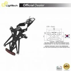 SUPPORT PLAQUE IMMATRICULATION LIGHTECH KTARHO109B2