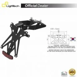 SUPPORT PLAQUE IMMATRICULATION LIGHTECH KTARHO111B2