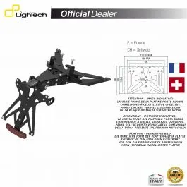 SUPPORT PLAQUE IMMATRICULATION LIGHTECH KTARHO115A2 3 SUPPORT PLAQUE IMMATRICULATION LIGHTECH KTARHO115A2