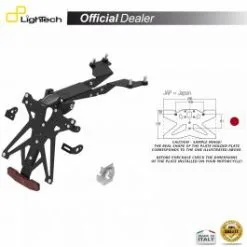 SUPPORT PLAQUE IMMATRICULATION LIGHTECH KTARHU102B3