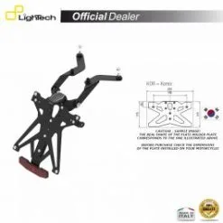 SUPPORT PLAQUE IMMATRICULATION LIGHTECH KTARKA109B2