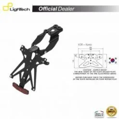 SUPPORT PLAQUE IMMATRICULATION LIGHTECH KTARKA115B2