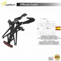 SUPPORT PLAQUE IMMATRICULATION LIGHTECH KTARKA118A3