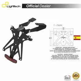 SUPPORT PLAQUE IMMATRICULATION LIGHTECH KTARKA118A3 3 SUPPORT PLAQUE IMMATRICULATION LIGHTECH KTARKA118A3