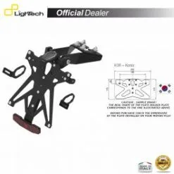 SUPPORT PLAQUE IMMATRICULATION LIGHTECH KTARKA124B2