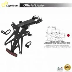SUPPORT PLAQUE IMMATRICULATION LIGHTECH KTARKA125B3
