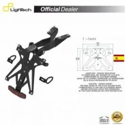 SUPPORT PLAQUE IMMATRICULATION LIGHTECH KTARYA116A3