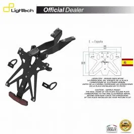 SUPPORT PLAQUE IMMATRICULATION LIGHTECH KTARYA116A3 3 SUPPORT PLAQUE IMMATRICULATION LIGHTECH KTARYA116A3