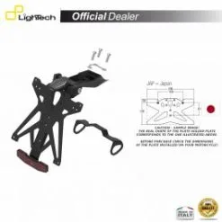 SUPPORT PLAQUE IMMATRICULATION LIGHTECH KTARYA118B3