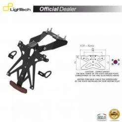 SUPPORT PLAQUE IMMATRICULATION LIGHTECH KTARYA121B2