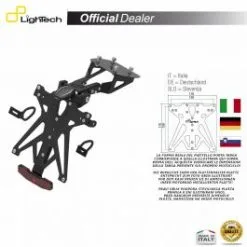 SUPPORT PLAQUE IMMATRICULATION LIGHTECH KTARYA126A1