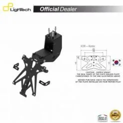 SUPPORT PLAQUE IMMATRICULATION LIGHTECH TARAP108B2