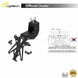 SUPPORT PLAQUE IMMATRICULATION LIGHTECH TARAP108B2 3 SUPPORT PLAQUE IMMATRICULATION LIGHTECH TARAP108B2