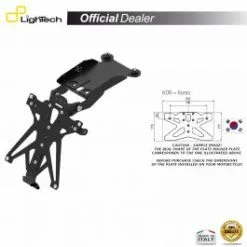 SUPPORT PLAQUE IMMATRICULATION LIGHTECH TARDU110B2