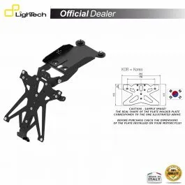 SUPPORT PLAQUE IMMATRICULATION LIGHTECH TARDU110B2 3 SUPPORT PLAQUE IMMATRICULATION LIGHTECH TARDU110B2