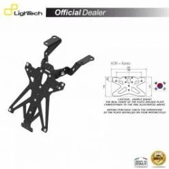 SUPPORT PLAQUE IMMATRICULATION LIGHTECH TARGU101B2