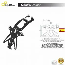 SUPPORT PLAQUE IMMATRICULATION LIGHTECH TARHO107A3 3 SUPPORT PLAQUE IMMATRICULATION LIGHTECH TARHO107A3