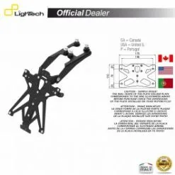 SUPPORT PLAQUE IMMATRICULATION LIGHTECH TARHO107B1