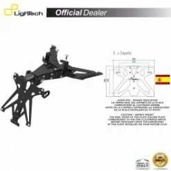 SUPPORT PLAQUE IMMATRICULATION LIGHTECH TARHO115A3