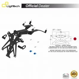 SUPPORT PLAQUE IMMATRICULATION LIGHTECH TARHO116B3 3 SUPPORT PLAQUE IMMATRICULATION LIGHTECH TARHO116B3