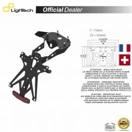 SUPPORT PLAQUE IMMATRICULATION LIGHTECH TARHU101A2 3 SUPPORT PLAQUE IMMATRICULATION LIGHTECH TARHU101A2