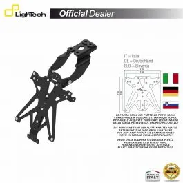 SUPPORT PLAQUE IMMATRICULATION LIGHTECH TARKA115A1 3 SUPPORT PLAQUE IMMATRICULATION LIGHTECH TARKA115A1