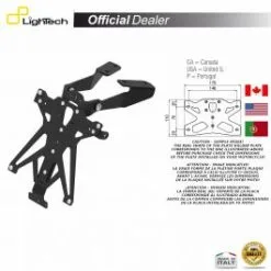 SUPPORT PLAQUE IMMATRICULATION LIGHTECH TARKA118B1