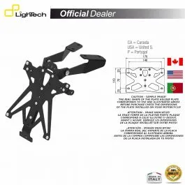 SUPPORT PLAQUE IMMATRICULATION LIGHTECH TARKA118B1 3 SUPPORT PLAQUE IMMATRICULATION LIGHTECH TARKA118B1