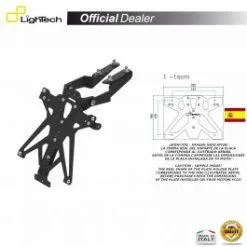 SUPPORT PLAQUE IMMATRICULATION LIGHTECH TARKA119A3