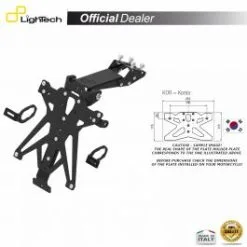 SUPPORT PLAQUE IMMATRICULATION LIGHTECH TARKA125B2