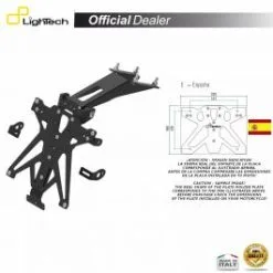 SUPPORT PLAQUE IMMATRICULATION LIGHTECH TARKT107A3