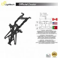 SUPPORT PLAQUE IMMATRICULATION LIGHTECH TARMV101B1