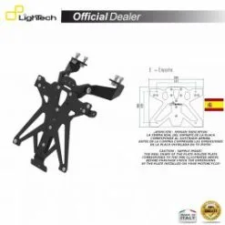 SUPPORT PLAQUE IMMATRICULATION LIGHTECH TARMV105A3
