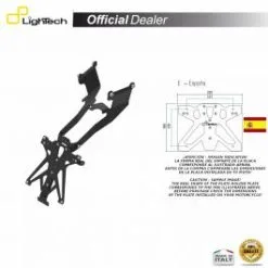 SUPPORT PLAQUE IMMATRICULATION LIGHTECH TARTR103A3