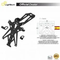 SUPPORT PLAQUE IMMATRICULATION LIGHTECH TARYA103A3