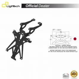 SUPPORT PLAQUE IMMATRICULATION LIGHTECH TARYA106B3 3 SUPPORT PLAQUE IMMATRICULATION LIGHTECH TARYA106B3
