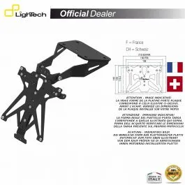 SUPPORT PLAQUE IMMATRICULATION LIGHTECH TARYA120A2 3 SUPPORT PLAQUE IMMATRICULATION LIGHTECH TARYA120A2
