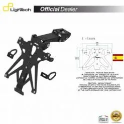SUPPORT PLAQUE IMMATRICULATION LIGHTECH TARYA122A3
